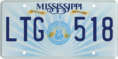 MS license plate LTG518