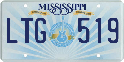 MS license plate LTG519