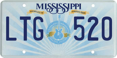 MS license plate LTG520