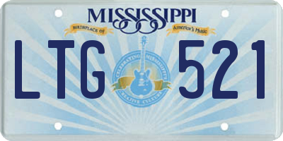 MS license plate LTG521