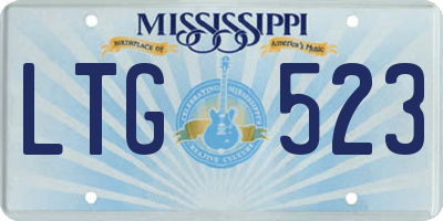 MS license plate LTG523