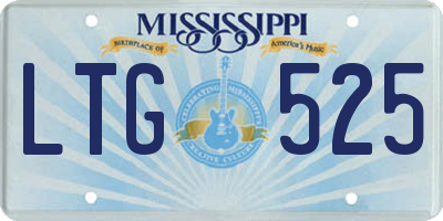 MS license plate LTG525
