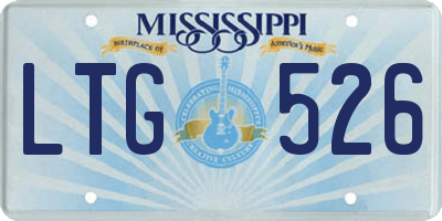 MS license plate LTG526