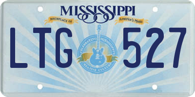 MS license plate LTG527