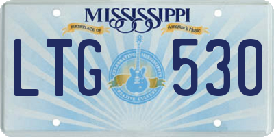 MS license plate LTG530
