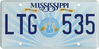 MS license plate LTG535