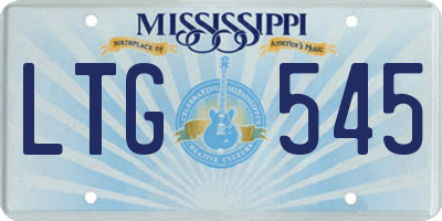MS license plate LTG545