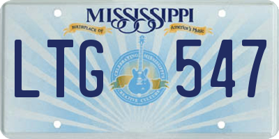 MS license plate LTG547