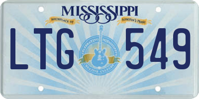MS license plate LTG549