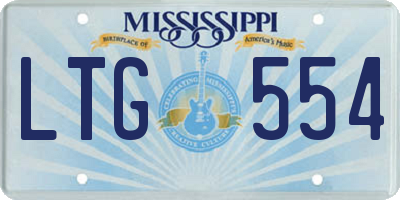 MS license plate LTG554