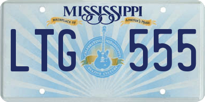 MS license plate LTG555