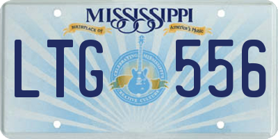 MS license plate LTG556