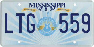MS license plate LTG559