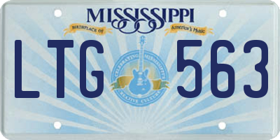 MS license plate LTG563