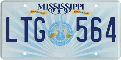 MS license plate LTG564