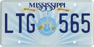 MS license plate LTG565