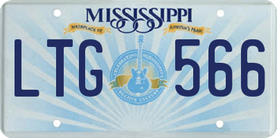 MS license plate LTG566
