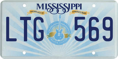 MS license plate LTG569