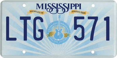 MS license plate LTG571