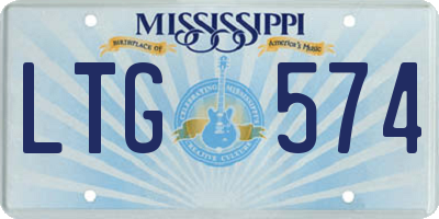 MS license plate LTG574