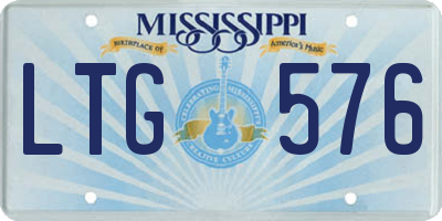 MS license plate LTG576