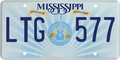 MS license plate LTG577