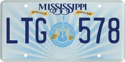 MS license plate LTG578