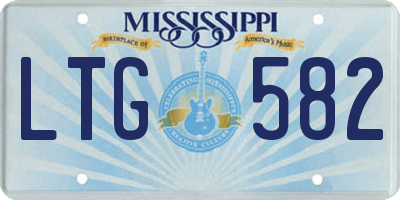 MS license plate LTG582