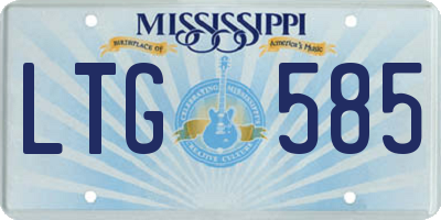 MS license plate LTG585