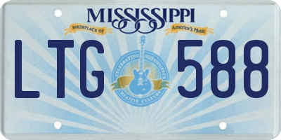 MS license plate LTG588