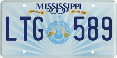 MS license plate LTG589