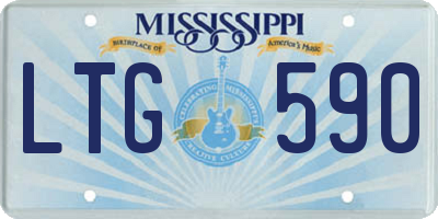 MS license plate LTG590