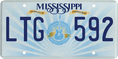MS license plate LTG592