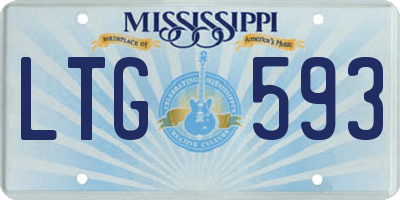 MS license plate LTG593