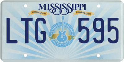 MS license plate LTG595