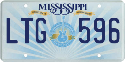 MS license plate LTG596