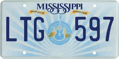 MS license plate LTG597