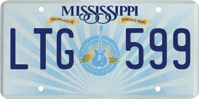 MS license plate LTG599