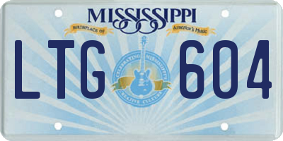 MS license plate LTG604
