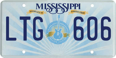 MS license plate LTG606
