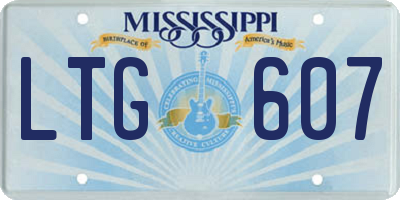 MS license plate LTG607
