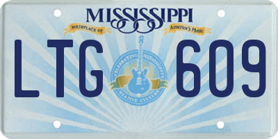 MS license plate LTG609