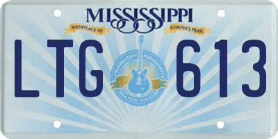 MS license plate LTG613