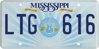 MS license plate LTG616