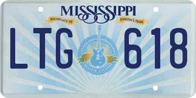 MS license plate LTG618