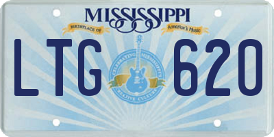 MS license plate LTG620