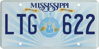 MS license plate LTG622