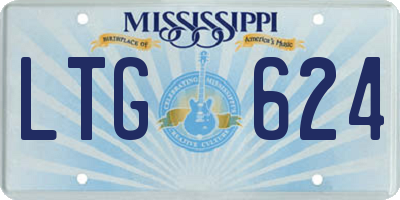 MS license plate LTG624