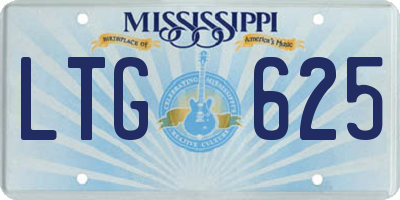 MS license plate LTG625