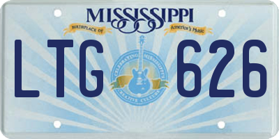 MS license plate LTG626